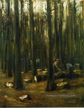  forêt - bûcheron dans la forêt 1898 Max Liebermann impressionnisme allemand